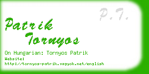 patrik tornyos business card